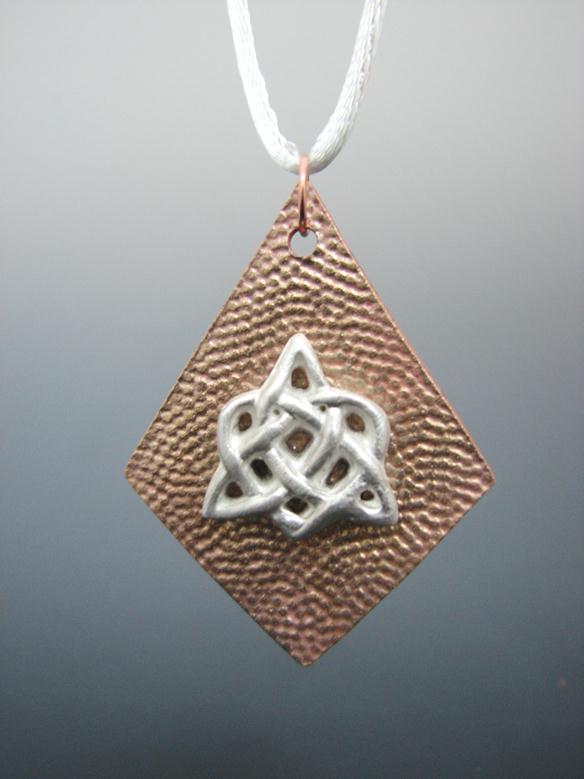 Silver and Copper Celtic Pendant