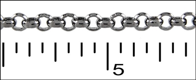 1ft Gunmetal Color 2mm Rolo Chain
